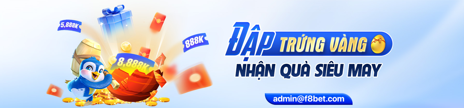 f8bet banner đập trứng vàng nhận quà 888k